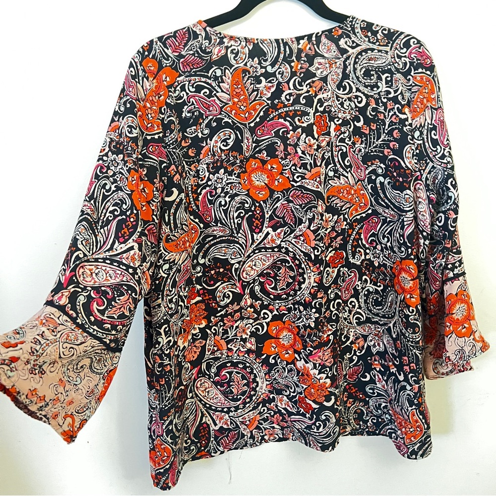 J. Jill Orange and Pink Blouse Vibrant and Chic - Picture 8 of 8